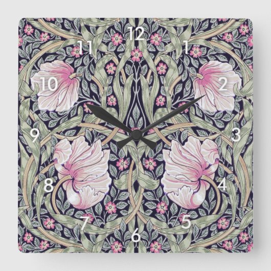 ウィリアム·モリス·ピンペル スクエア壁時計 (正面)
