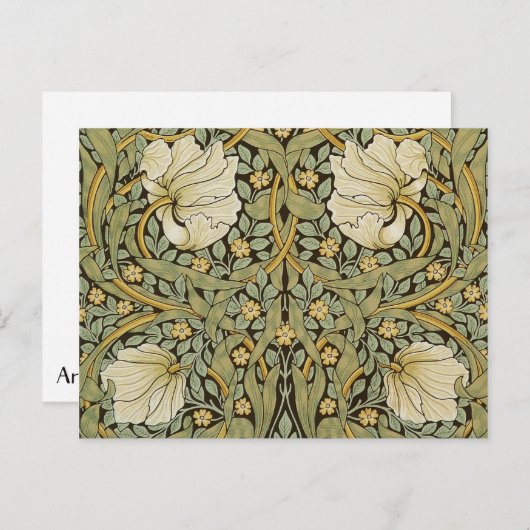 ウィリアム・モリス・ピンペル・ヴィンテージ・プレ・ラファエリート ポストカード (正面/裏面)