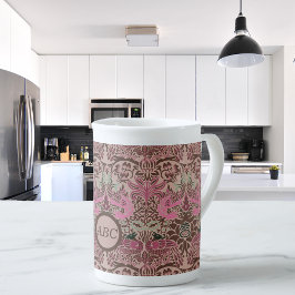 ウィリアム・モリス・ピーコックとドラゴンモノグラム ボーンチャイナマグカップ