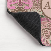 ウィリアム・モリス・ピーコックとドラゴンモノグラム マウスパッド (コーナー)