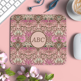 ウィリアム・モリス・ピーコックとドラゴンモノグラム マウスパッド