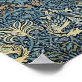 ウィリアム・モリス・ピーコックとドラゴン、有名なパターン ポスター (角)