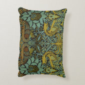 ウィリアム・モリス・ピーコック壁紙 アクセントクッション (裏面(縦))