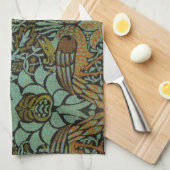 ウィリアム・モリス・ピーコック壁紙 キッチンタオル (四つ折り)