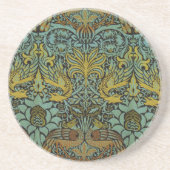 ウィリアム・モリス・ピーコック壁紙 コースター (正面)