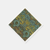 ウィリアム・モリス・ピーコック壁紙 スタンダードカクテルナプキン (角)