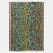 ウィリアム・モリス・ピーコック壁紙 スローブランケット (正面縦)