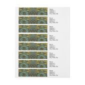 ウィリアム・モリス・ピーコック壁紙 ラップアラウンド宛名ラベル (シート)