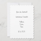 ウィリアム・モリス・ピーコック壁紙 招待状 (裏面)