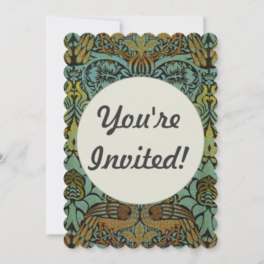 ウィリアム・モリス・ピーコック壁紙 招待状 (正面)