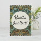 ウィリアム・モリス・ピーコック壁紙 招待状 (スタンド正面)