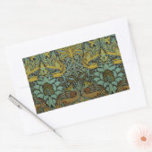 ウィリアム・モリス・ピーコック壁紙 長方形シール (封筒)