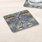 ウィリアム・モリス・ピーコック・アンド・ドラゴン スクエアペーパーコースター (アングル)