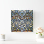 ウィリアム·モリス·ピーコック·アンド·ドラゴン スクエア壁時計 (ホーム)