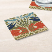 ウィリアム・モリス・ピーコック スクエアペーパーコースター (アングル)