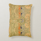 ウィリアム・モリス・ピーコック&ドラゴンアート&クラフツ アクセントクッション (裏面(縦))