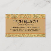 ウィリアム・モリス・ピーコック&ドラゴンアート&クラフツ 名刺 (裏面)