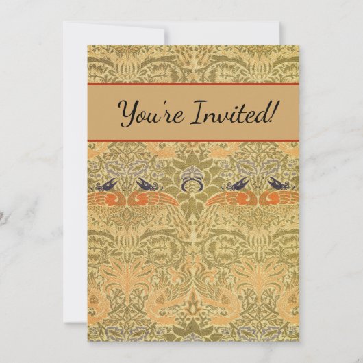 ウィリアム・モリス・ピーコック&ドラゴンアート&クラフツ 招待状 (正面)