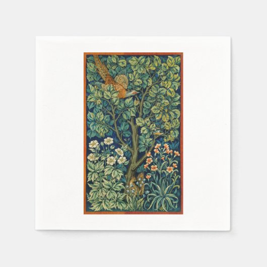 ウィリアム・モリス・フェアサン付き紙ナプキンデザイン スタンダードカクテルナプキン (正面)