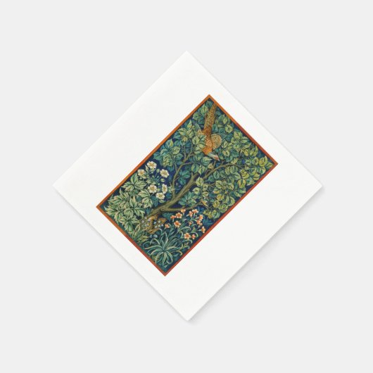 ウィリアム・モリス・フェアサン付き紙ナプキンデザイン スタンダードカクテルナプキン (角)