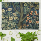 ウィリアム・モリス・フェアシャンバードツリーウッドランド キッチンタオル (折り畳み)