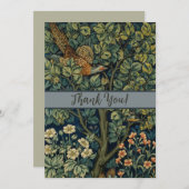 ウィリアム・モリス・フェアシャンバードツリーウッドランド サンキューカード (正面/裏面)