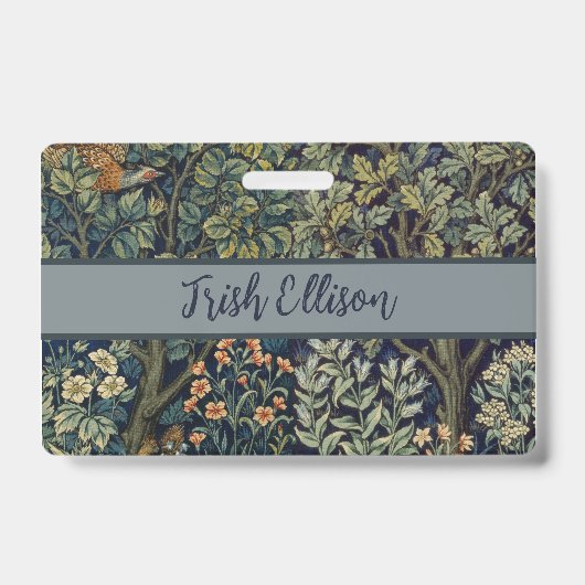 ウィリアム・モリス・フェアシャンバードツリーボタニカル バッジ (表面)