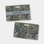 ウィリアム・モリス・フェアシャンバードツリーボタニカル バッジ (表裏)