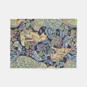 ウィリアム・モリス・フォレストラビット フリースブランケット (正面(横))