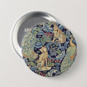 ウィリアム・モリス・フォレストラビット 缶バッジ (正面&裏面)