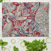 ウィリアム·モリス·フォレスト·アニマルズ キッチンタオル (折り畳み)