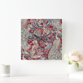 ウィリアム・モリス・フォレスト・アニマルズ スクエア壁時計 (ホーム)