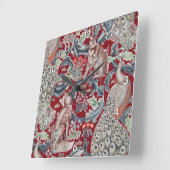 ウィリアム・モリス・フォレスト・アニマルズ スクエア壁時計 (傾斜)