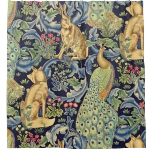 ウィリアム・モリス・フォレスト シャワーカーテン (正面)