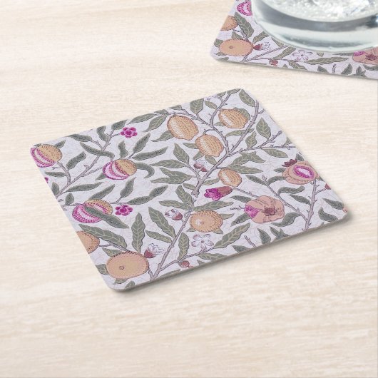 ウィリアム·モリス·フォー·フルーツ スクエアペーパーコースター (アングル)