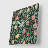 ウィリアム・モリス・フォー・フルーツ スクエア壁時計 (傾斜)