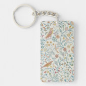 ウィリアム・モリス – フクロウとベリー壁紙 キーホルダー (正面)