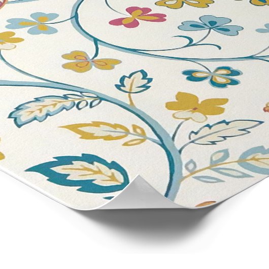 ウィリアム・モリス – フクロウとベリー壁紙 ポスター (角)