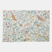 ウィリアム・モリス – フクロウとベリー キッチンタオル (横)