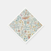 ウィリアム・モリス – フクロウとベリー スタンダードカクテルナプキン (角)