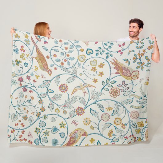 ウィリアム・モリス – フクロウとベリー フリースブランケット (インサイチュ)