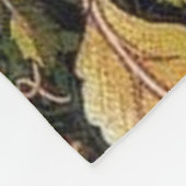 ウィリアム・モリス・フクロウ・アン・アカンサス フリースブランケット (角)