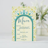 ウィリアム・モリス フラワーデザイン アートデコ アールヌーヴォー エンクロージャーカード (スタンド正面)