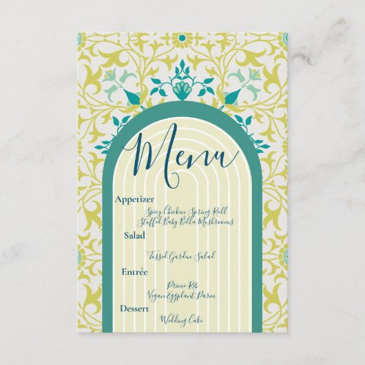 ウィリアム・モリス フラワーデザイン アールヌーボー アートデコ エンクロージャーカード (正面)