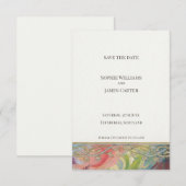 ウィリアム・モリス フラワー Save the Date カード (正面/裏面)