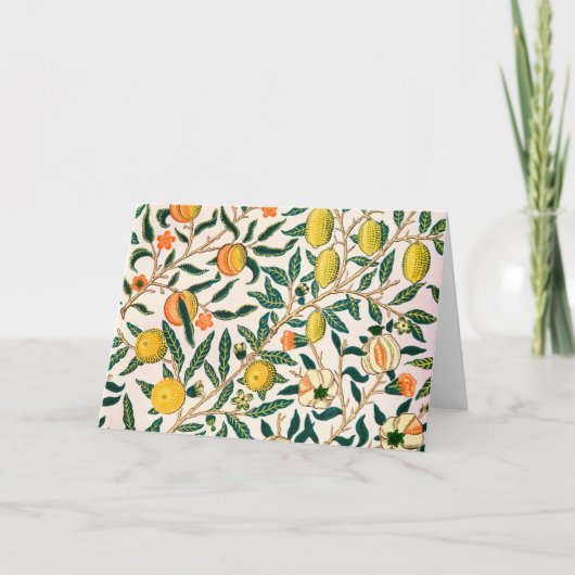 ウィリアム・モリス・フルーツとザクロ カード (正面)