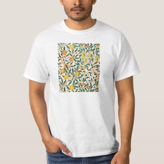ウィリアム・モリス・フルーツとザクロ Tシャツ (正面)