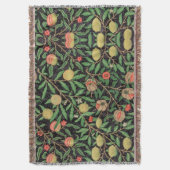 ウィリアム・モリス・フルーツパターンヴィンテージ スローブランケット (正面縦)