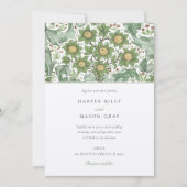 ウィリアム・モリス フローラル ウェディング ボタニカルガーデン 招待状 (正面)