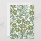 ウィリアム・モリス フローラル ウェディング ボタニカルガーデン 招待状 (裏面)